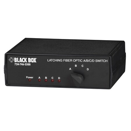 Black Box BLACK BOX Fiber Optic A/b/c/d Desktop Switch - Latching, ST Multimode - - Manual - TAA Compliant SW1005A